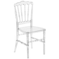 Flash Furniture BH-H002-CRYSTAL-GG Elegance Chiavari Napoleon Transparent Polycarbonate Outdoor / Indoor Stackable Chair