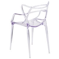 Flash Furniture FH-173-APC-GG Nesting Transparent Polycarbonate Outdoor / Indoor Stackable Side Chair