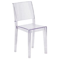 Flash Furniture FH-121-APC-GG Phantom Transparent Polycarbonate Outdoor / Indoor Stackable Side Chair