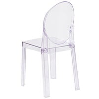 Flash Furniture OW-GHOSTBACK-18-GG Ghost Transparent Polycarbonate Outdoor / Indoor Chair with Oval Back