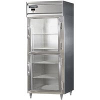 Continental D1RXSNSSGDHD 36 inch Half Glass Door Extra Wide Reach-In Refrigerator