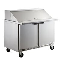 Beverage-Air SPE48HC-18M Elite Series 48" 2 Door Mega Top Refrigerated Sandwich Prep Table