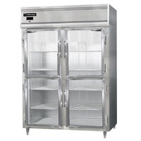 Continental D2RESNGDHD 57 inch Half Glass Door Extra Wide Shallow Depth Reach-In Refrigerator