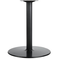 BFM Seating STB-304RCBP 30 inch Sand Black Stamped Steel Counter Height Indoor Round Table Base, 4 inch Column