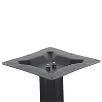BFM Seating STB-24304CBP 24 inch x 30 inch Sand Black Stamped Steel Counter Height Cross Table Base, 4 inch Column