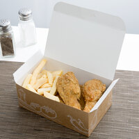 7 inch x 4 1/4 inch x 2 3/4 inch Take Out Lunch / Snack / Chicken Box with Fresh Print Design - 250/Case