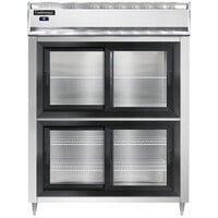 Continental DL2RE-SA-SGD-HD 57" Extra-Wide Half Sliding Glass Door Reach-In Refrigerator