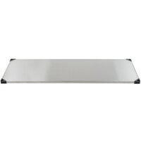 Metro 2472FG 24 inch x 72 inch Flat Galvanized Steel Solid Shelf