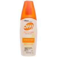 SC Johnson OFF!® 654458 6 oz. FamilyCare Unscented Insect Repellent IV - 12/Case