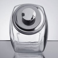 Choice 0.5 Gallon Glass Penny Candy Jar with Chrome Lid