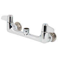 Equip by T&S 5F-8WLS00 Wall Mounted Faucet Base with Adjustable 8 inch Centers, No Spout, Cerama Cartridges, Supply Elbows, and Lever Handles