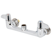 Equip by T&S 5F-8WLB00 Wall Mounted Faucet Base with Adjustable 8 inch Centers, No Spout, Cerama Cartridges, and Lever Handles