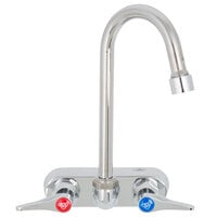T&S B-1146-V12-CR Wall Mounted Workboard Faucet with 10 11/16 inch Gooseneck Faucet, 4 inch Centers, 1.2 GPM aerator, Cerama Cartridges, and Lever Handles