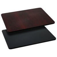 Flash Furniture Black / Mahogany Reversible Laminated Rectangular Table Top