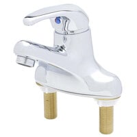 T&S B-2711-VF05 Deck Mounted Single Lever Faucet with 4 inch Centers, 0.5 GPM Non-Aerated Outlet, and Cerama Cartridge