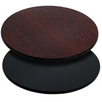 Flash Furniture Black / Mahogany Reversible Laminated Round Table Top