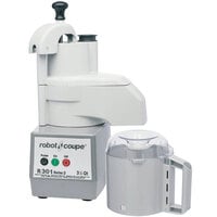 Robot Coupe R301 Combination Food Processor with 4 Qt. / 3.7 Liter Gray Bowl, Continuous Feed & 2 Discs - 1 1/2 hp