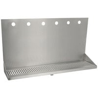 Micro Matic DP-322ELD-6 24" x 6 3/8" x 14" 6 Faucet Stainless Steel Wall Mount Drip Tray