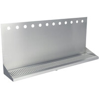 Micro Matic DP-332ELD-12-3 36" x 6 3/8" x 14" 12 Faucet Stainless Steel Wall Mount Drip Tray