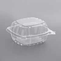 Dart C57PST1 ClearSeal 6 inch x 5 13/16 inch x 3 inch Hinged Lid Plastic Container - 500/Case