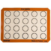 Sasa Demarle SILPAT® AES420295-29 Macarons 11 5/8 inch x 16 1/2 inch Half Size Silicone Non-Stick Baking Mat