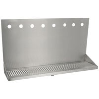 Micro Matic DP-322ELD-8 24" x 6 3/8" x 14" 8 Faucet Stainless Steel Wall Mount Drip Tray