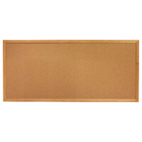 Quartet 300 Classic 12 inch x 36 inch Cork Board with Oak Finish Frame