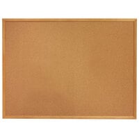 Quartet Classic Cork Board with Oak Finish Frame