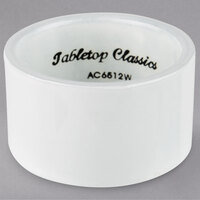 Tabletop Classics by Walco AC-6512W White 1 3/4 inch Round Polypropylene Napkin Ring