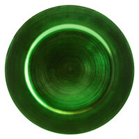Tabletop Classics by Walco TR-6663 13 inch Green Round Plastic Charger Plate