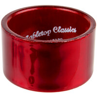 Tabletop Classics by Walco AC-6512R Red 1 3/4 inch Round Polypropylene Napkin Ring