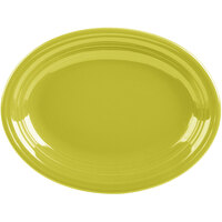 Fiesta® Dinnerware from Steelite International HL457332 Lemongrass 11 5/8 inch x 8 7/8 inch Oval Medium China Platter - 12/Case