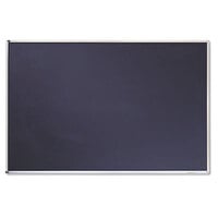 Quartet PCA406B 48 inch x 72 inch Black Porcelain Chalkboard with Silver Aluminum Frame