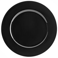 Tabletop Classics by Walco TR-6658 13 inch Black Round Plastic Charger Plate