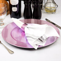 Tabletop Classics by Walco TRPL-6651 13 inch Purple Round Plastic Charger Plate - 12/Pack