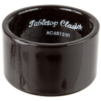 Tabletop Classics by Walco AC-6512BR Brown 1 3/4 inch Round Polypropylene Napkin Ring