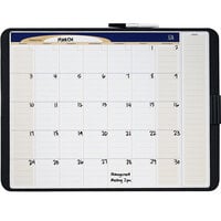 Quartet CT2317 17 inch x 23 inch Tack and Write Melamine Monthly Calendar Whiteboard with Black Frame