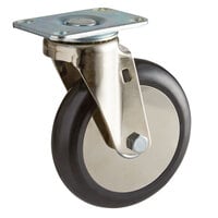 Metro B5DN 5" Super Erecta Donut Neoprene Swivel Plate Caster