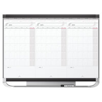 Quartet CMP32P2 Prestige 2 24 inch x 36 inch Total Erase 3-Month Calendar Whiteboard with Graphite Plastic Frame