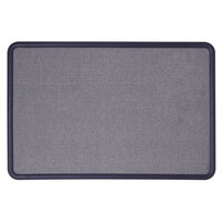 Quartet 7694BE Contour 36 inch x 48 inch Light Blue Fabric Bulletin Board with Navy Blue Plastic Frame