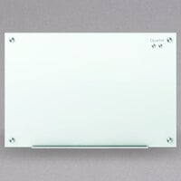 Quartet G2418W Infinity 18 inch x 24 inch Frameless Magnetic White Glass Markerboard