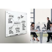 Quartet G2418W Infinity 18 inch x 24 inch Frameless Magnetic White Glass Markerboard