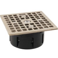 FMP 102-1174 Guardian 3 1/2 inch Drain-Lock Smith Floor Drain Grate with 4 9/16 inch Square Top Plate