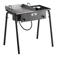 Backyard Pro GKIT-HF 32 inch Double Burner Outdoor Range with 15 inch Griddle Plate - 150,000 BTU
