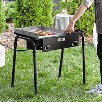 Backyard Pro GKIT-HF 32 inch Double Burner Outdoor Range with 15 inch Griddle Plate - 150,000 BTU