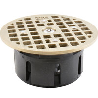FMP 102-1172 Guardian 3 1/2 inch Drain-Lock Josam Floor Drain Grate with 4 11/16 inch Round Top Plate