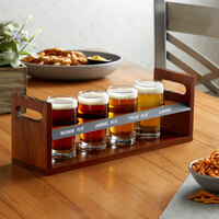 Acopa Write-On Drop-In Flight Carrier with Handles and Pub Tasting Glasses