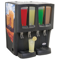 Crathco C-4D-16 G-Cool Quadruple 2.4 Gallon Bowl Premix Cold Beverage Dispenser with Iced Coffee Decal
