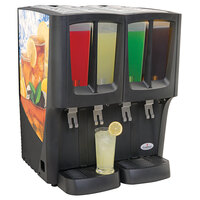 Crathco C-4D-16 G-Cool Quadruple 2.4 Gallon Bowl Premix Cold Beverage Dispenser with Iced Tea Decal
