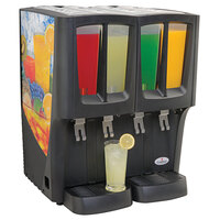 Crathco C-4D-16 G-Cool Quadruple 2.4 Gallon Bowl Premix Cold Beverage Dispenser with Fruit Decal